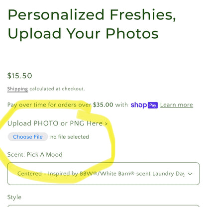 Personalized Freshies, Upload Your Photos