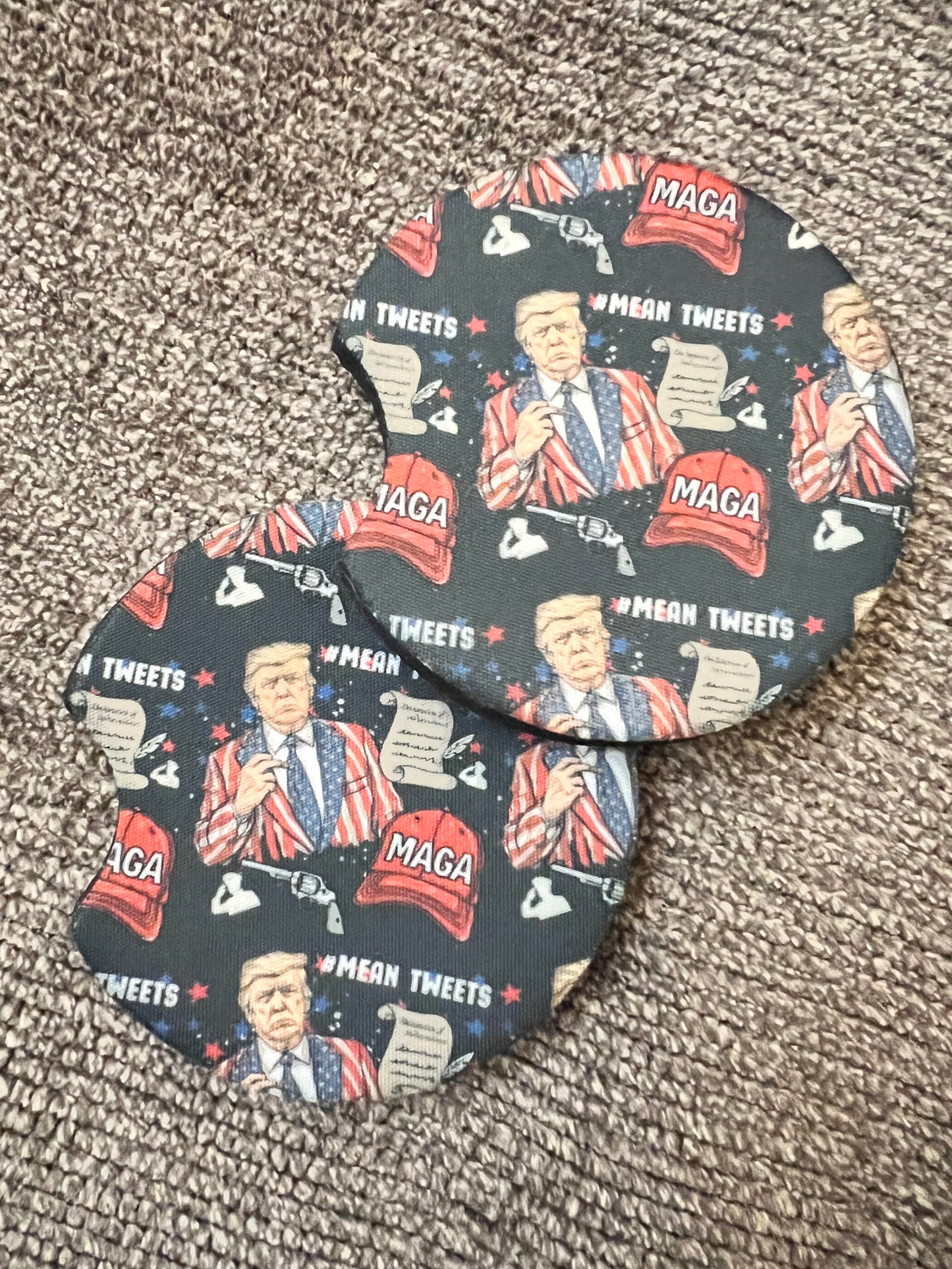 MAGA Trump Car Coasters Set