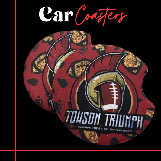 Towson Triumph Car Coaster - Red